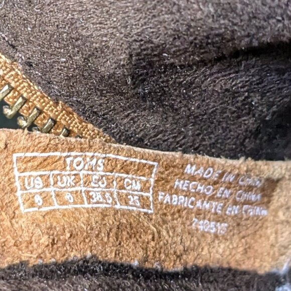 Toms Women's Size 8 Ankle Boots Faux Leather Carpe Diem with Tasseled Zipper - Picture 6 of 12